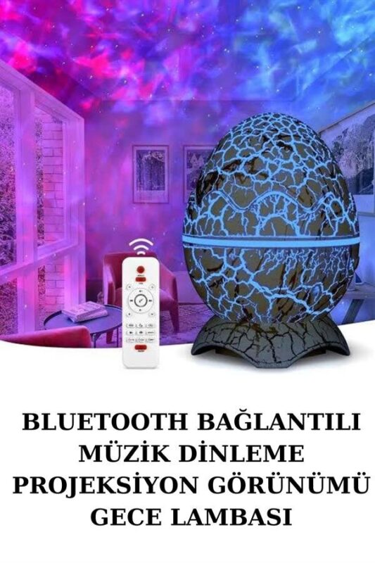 Bu benzersiz dinozor yumurta gece lambası projektörü