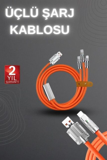 Gelişmiş 120W yüksek güç kapasitesi ve 6A akım desteği sayesinde cihazlarınızı çok daha kısa sürede şarj ederek kesintisiz bir kullanım deneyimi sunar. Bu güçlü şarj kablosu